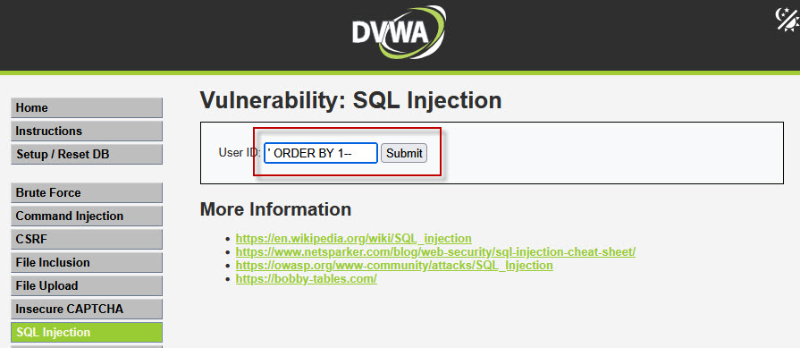 Exploiting-SQL-Injection-in-DVWA-7